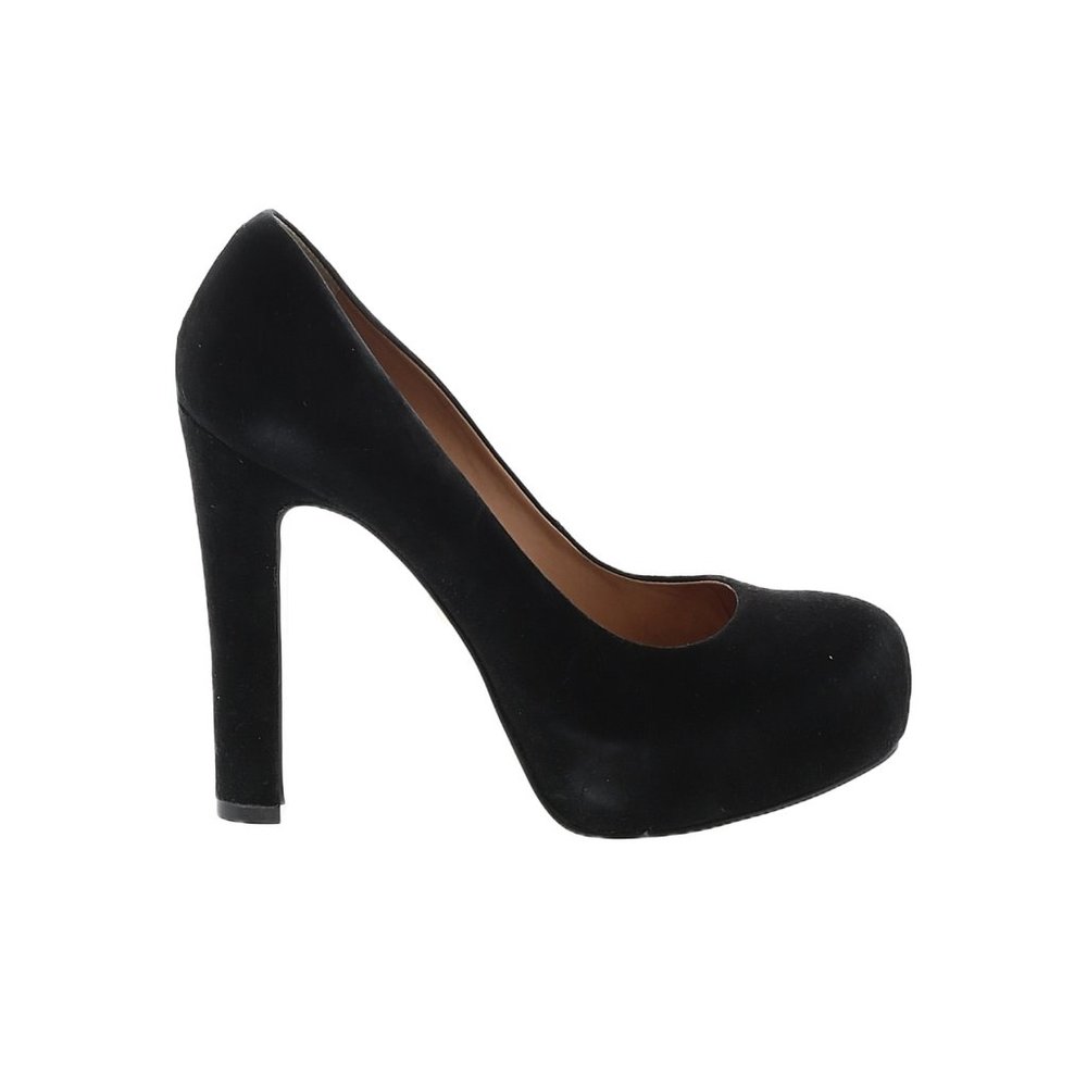 Pour La Victoire Black Suede Leather Platform Heels Sz. 9.5